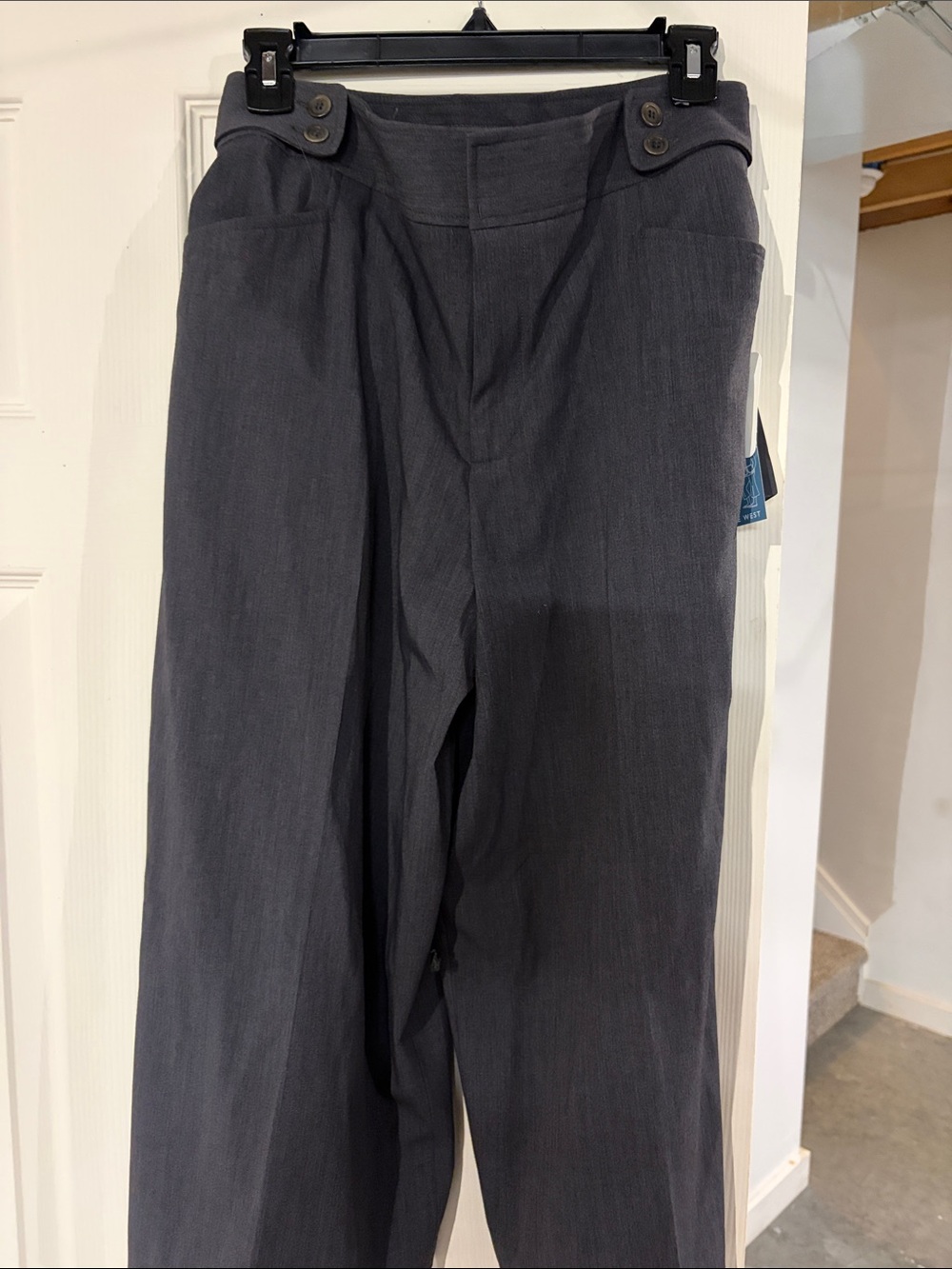 Nine West Grey Wide Leg Crop Pants